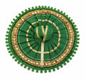 Grace Your Beloved Kanha with Elegant Green Poshak and Luxurious Golden Embellished Borders Today.