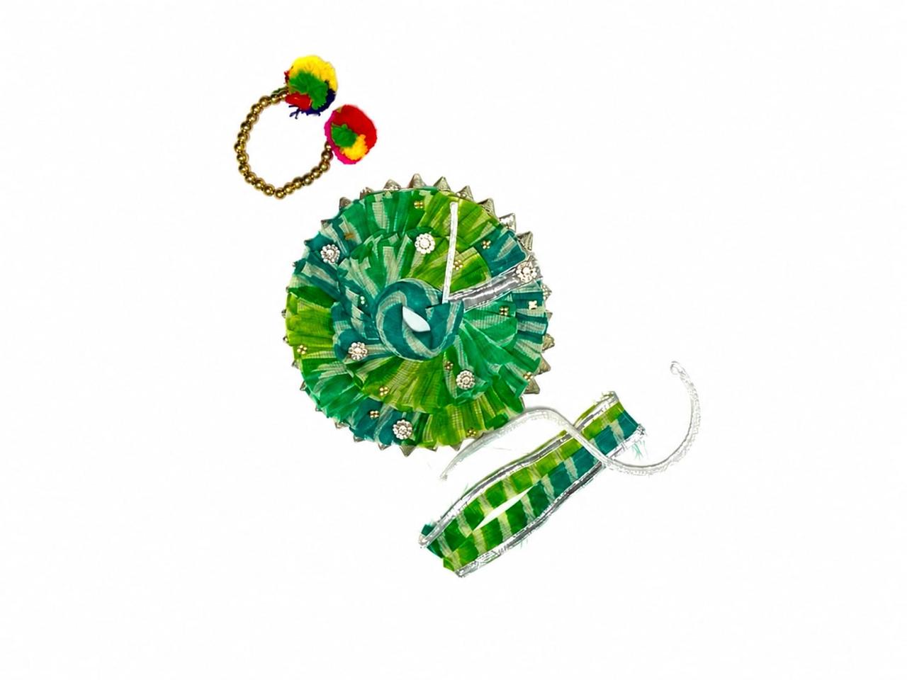 Celebrate Krishna’s Beauty with This Mesmerizing Green Shringar Masterpiece Crafted Lovingly