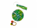 Celebrate Krishna’s Beauty with This Mesmerizing Green Shringar Masterpiece Crafted Lovingly