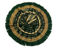 Elegant Dark Green Laddu Gopal Poshak with golden lace, frill border, and premium handcrafted elegance.