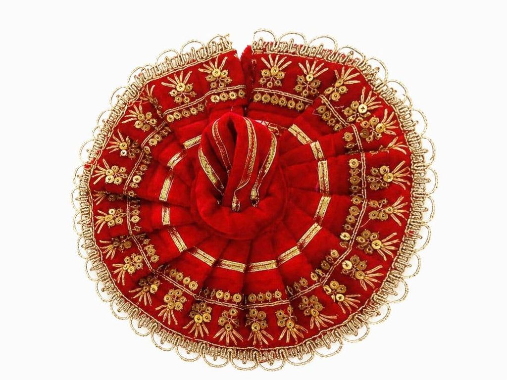 Luxury Velvet Laddu Gopal Dress Featuring Radiant Golden Embroidery and Regal Traditional Elegance