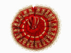Luxury Velvet Laddu Gopal Dress Featuring Radiant Golden Embroidery and Regal Traditional Elegance