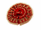 Luxury Velvet Laddu Gopal Dress Featuring Radiant Golden Embroidery and Regal Traditional Elegance