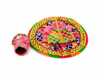 Handcrafted Multicolor Laddu Gopal Dress with Elegant Mukut, Radiant Sequins, Premium Craftsmanship, and Divine Traditional Charm.