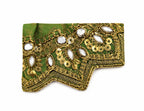 Royal Green Laddu Gopal Poshak featuring exquisite craftsmanship, sparkling mirrors, and premium detailing.