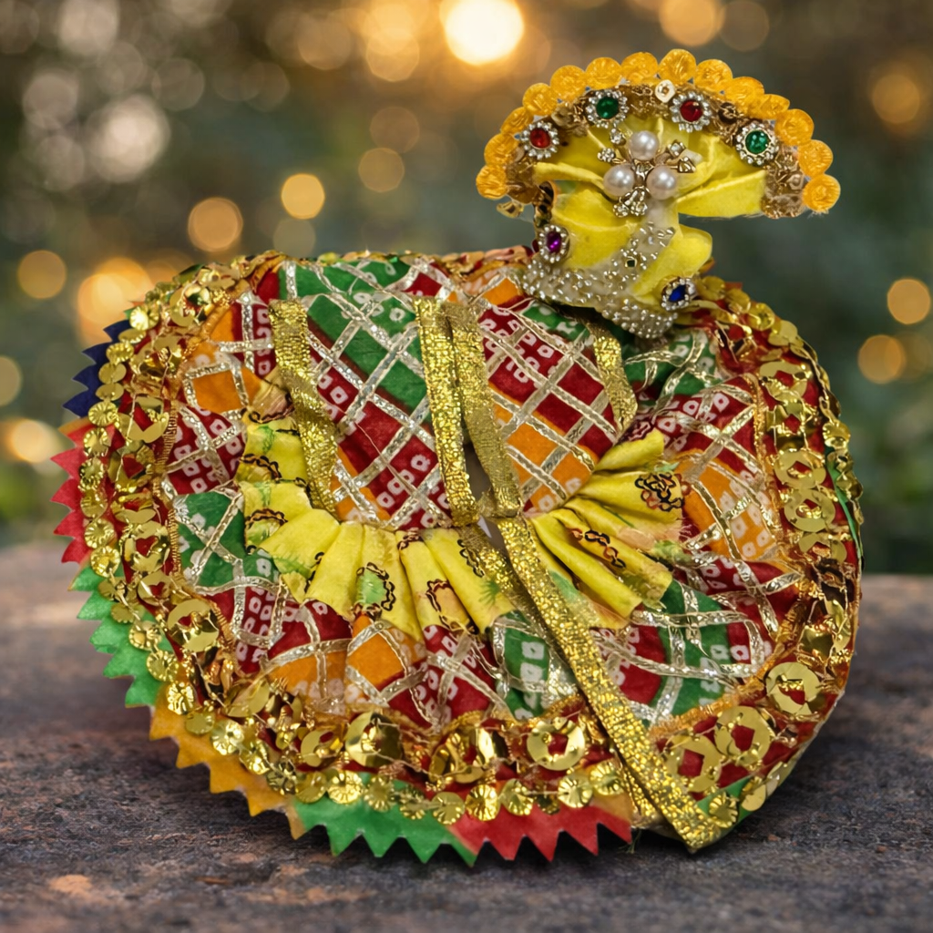 Laddu Gopal Shringar – Bandhani Festive Poshak