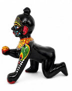 Divine Handcrafted Laddu Gopal Idol with Vibrant Traditional Patterns, Perfect for Sacred Home Worship and Devotion.