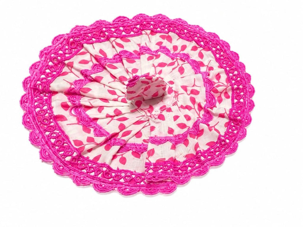 Graceful Pink Floral Dress Crafted for Laddu Gopal’s Royal Divine Appearance