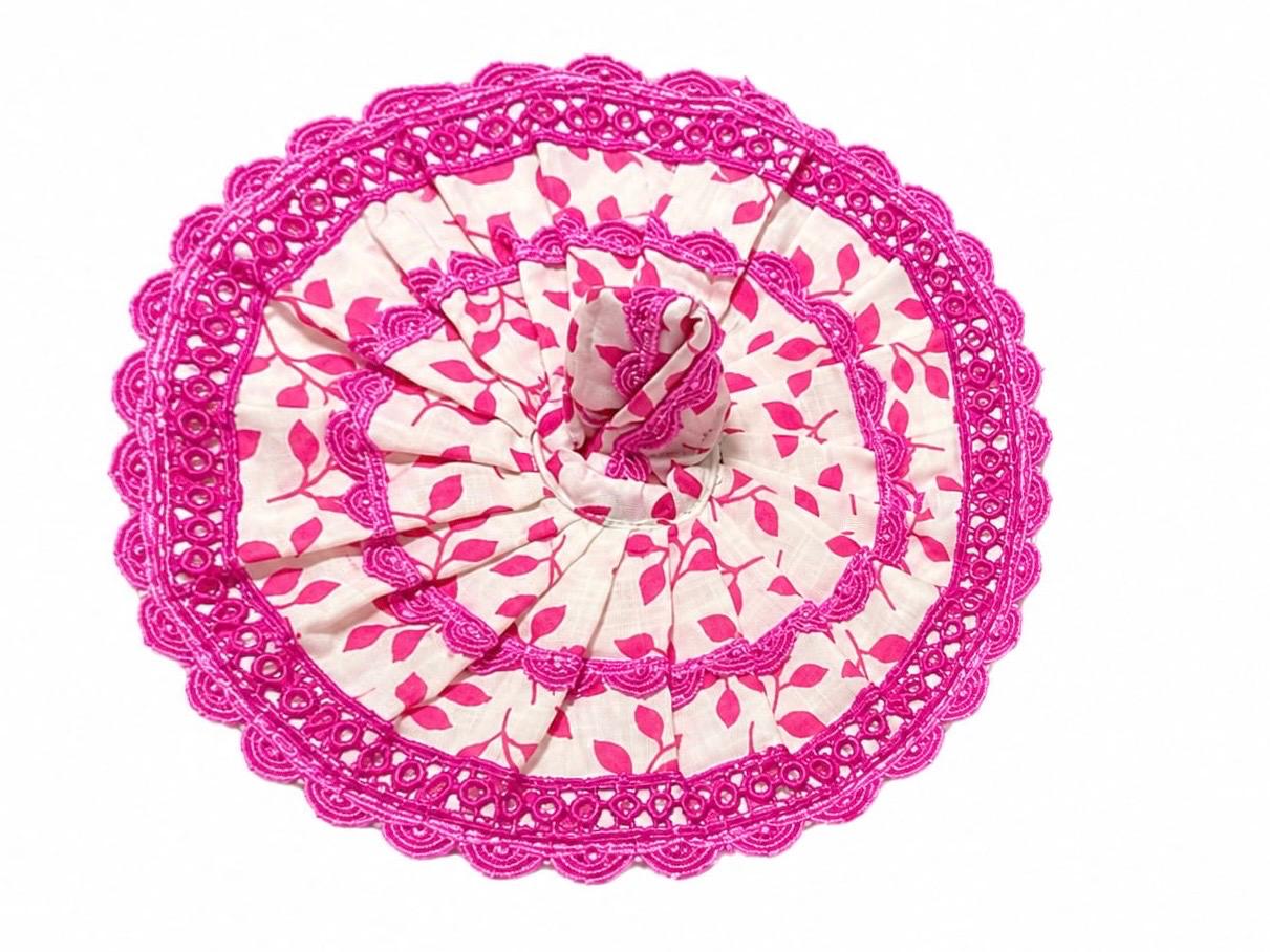 Graceful Pink Floral Dress Crafted for Laddu Gopal’s Royal Divine Appearance
